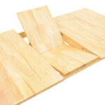 Tραπέζι επεκτεινόμενο Country pakoworld rubberwood σε φυσική απόχρωση 120-150x80x74εκ - Image 5