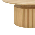 Τραπέζι σαλονιού Opols pakoworld mdf σε φυσική απόχρωση Φ90x42εκ - Image 5