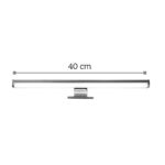 InLight Επιτοίχιο φωτιστικό LED 10W 4000K από πλαστικό σε χρώμιο απόχρωση D:40cm (1043-Β) - Image 3