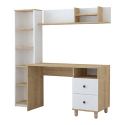 Σύνθεση γραφείου Kontor pakoworld sonoma-λευκό 160x50x162εκ