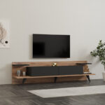 Έπιπλο τηλεόρασης Astry pakoworld καρυδί με ανθρακί 180x36