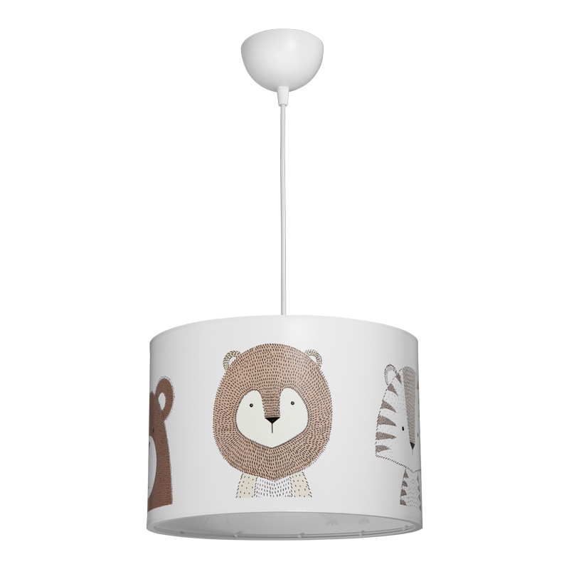 147-000213 Παιδικό φωτιστικό οροφής Safari pakoworld led E27 πολύχρωμο PVC Φ30x20εκ