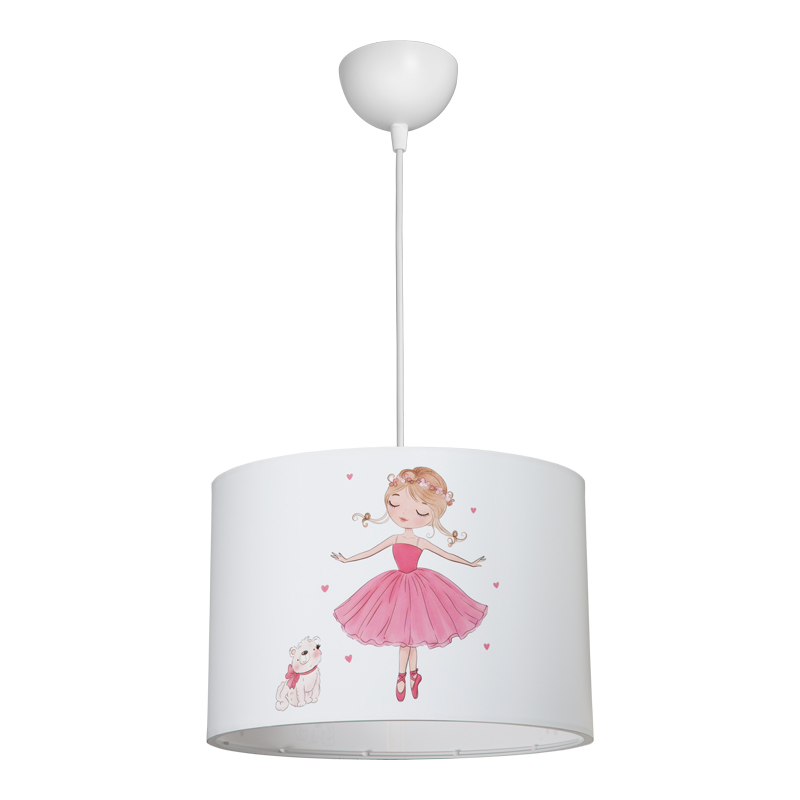 147-000215 Παιδικό φωτιστικό οροφής Ballerina pakoworld led E27 πολύχρωμο PVC Φ30x20εκ