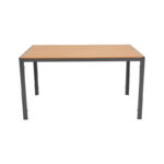 Τραπέζι Nares pakoworld αλουμίνιο ανθρακί-plywood φυσικό 140x80x72.5εκ - Image 2