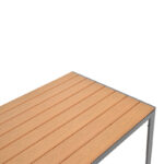 Τραπέζι Nares pakoworld αλουμίνιο ανθρακί-plywood φυσικό 140x80x72.5εκ - Image 3