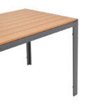 Τραπέζι Nares pakoworld αλουμίνιο ανθρακί-plywood φυσικό 140x80x72.5εκ - Image 6
