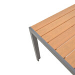Τραπέζι Nares pakoworld αλουμίνιο ανθρακί-plywood φυσικό 180x90x72.5εκ - Image 5
