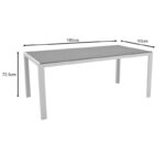 Τραπέζι Nares pakoworld αλουμίνιο λευκό-plywood φυσικό 180x90x72.5εκ - Image 6