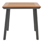 Τραπέζι Synergy pakoworld αλουμίνιο ανθρακί-plywood φυσικό 80x80x74εκ - Image 2