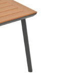 Τραπέζι Synergy pakoworld αλουμίνιο ανθρακί-plywood φυσικό 80x80x74εκ - Image 4
