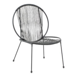Καρέκλα κήπου Dapper pakoworld μαύρο μέταλλο-pe μαύρο 64.5x71x92.5εκ