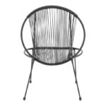 Καρέκλα κήπου Dapper pakoworld μαύρο μέταλλο-pe μαύρο 64.5x71x92.5εκ - Image 6