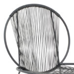 Καρέκλα κήπου Dapper pakoworld μαύρο μέταλλο-pe μαύρο 64.5x71x92.5εκ - Image 7