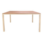 Τραπέζι Nares pakoworld αλουμίνιο cappuccino-plywood σε φυσική απόχρωση 140x80x72.5εκ - Image 2