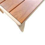 Τραπέζι Nares pakoworld αλουμίνιο cappuccino-plywood σε φυσική απόχρωση 140x80x72.5εκ - Image 3