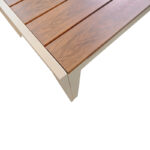 Τραπέζι Nares pakoworld αλουμίνιο cappuccino-plywood σε φυσική απόχρωση 180x90x72.5εκ - Image 3