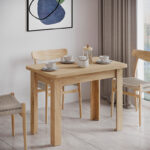 Τραπέζι Celeste pakoworld μελαμίνης σε oak απόχρωση 100x60x73.5εκ - Image 2