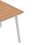 Τραπεζαρία Synergy-Raven σετ 3τεμ pakoworld λευκό αλουμίνιο και plywood σε φυσικό χρώμα 80x80x74εκ - Image 8