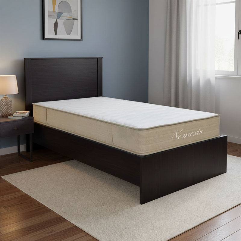 200-001656 Κρεβάτι με στρώμα Athos-Nemesis pakoworld wenge 90x190εκ