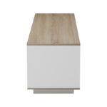 Έπιπλο τηλεόρασης Winey pakoworld σε sonoma-λευκή απόχρωση 180x44.5x44.5εκ - Image 7