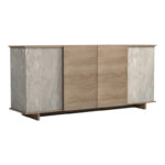 Μπουφές Zafore pakoworld sonoma - γκρι μπεζ όψη μαρμάρου 180x45x80εκ - Image 3
