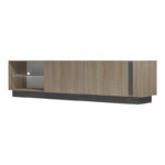 Έπιπλο τηλεόρασης με Led Vario pakoworld sonoma - ανθρακί 185.6x35x45εκ - Image 4