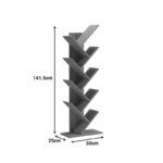 Βιβλιοθήκη Fyllo pakoworld καρυδί 50x25x141.5εκ - Image 6