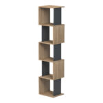 Βιβλιοθήκη Cubik pakoworld sonoma- ανθρακί 35x30x161εκ - Image 4