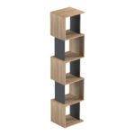 Βιβλιοθήκη Cubik pakoworld sonoma- ανθρακί 35x30x161εκ - Image 5