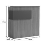 Γραφείο reception Optima pakoworld με led sonoma-λευκή όψη μαρμάρου 110x40x110εκ - Image 8