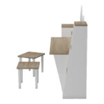 Παιδικό γραφείο με σκαμπο Dualto pakoworld sonoma-λευκό 180x30x93.6εκ - Image 4