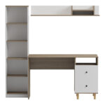 Σύνθεση γραφείου Kontor pakoworld sonoma-λευκό 120x50x160εκ - Image 2