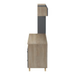 Σύνθεση γραφείου Kontor pakoworld sonoma-ανθρακί 120x50x160εκ - Image 5