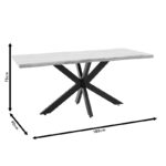 Tραπέζι Gilman pakoworld MDF sonoma-μαύρο 180x90x75εκ - Image 7