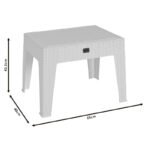 Τραπέζι Cosmic pakoworld PP cappucino 55x40x43.5εκ - Image 3