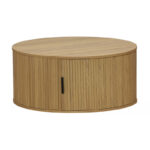 Τραπέζι σαλονιού Scandi pakoworld MDF σε φυσική απόχρωση Φ80x35.5εκ