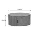 Τραπέζι σαλονιού Scandi pakoworld MDF σε φυσική απόχρωση Φ80x35.5εκ - Image 5