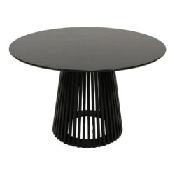 Τραπέζι Domonic pakoworld mdf σε μαύρη απόχρωση Φ120x75εκ