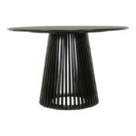 Τραπέζι Domonic pakoworld mdf σε μαύρη απόχρωση Φ120x75εκ - Image 4
