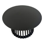 Τραπέζι σαλονιού Domonic pakoworld mdf σε μαύρη απόχρωση Φ80x45εκ - Image 3