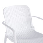 Πολυθρόνα Teragi στοιβαζόμενη pakoworld pp με UV protection λευκή 59x57x82εκ - Image 7