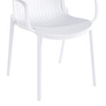 Πολυθρόνα Teragi στοιβαζόμενη pakoworld pp με UV protection λευκή 59x57x82εκ - Image 8