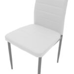 Καρέκλα Parker pakoworld μέταλλο-PU λευκό-ανθρακί πόδι 42x48x98εκ - Image 7