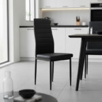 Καρέκλα Parker pakoworld PU ανθρακί-μαύρο πόδι 42x48x98εκ - Image 2