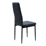 Καρέκλα Parker pakoworld PU ανθρακί-μαύρο πόδι 42x48x98εκ - Image 3