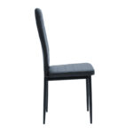 Καρέκλα Parker pakoworld PU ανθρακί-μαύρο πόδι 42x48x98εκ - Image 4