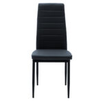 Καρέκλα Parker pakoworld PU ανθρακί-μαύρο πόδι 42x48x98εκ - Image 5