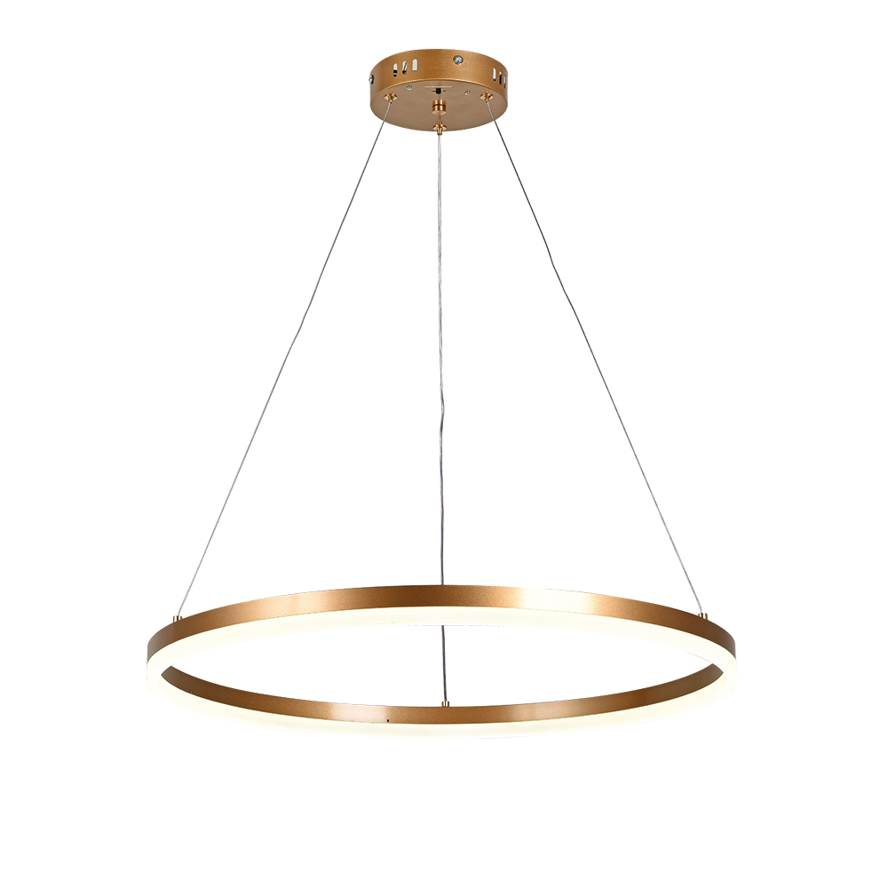 31 Inlight Κρεμαστό φωτιστικό LED 45W 3CCT (by switch on base) D:60cm (6095-C-Golden)
