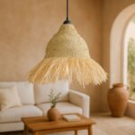 Φωτιστικό οροφής Boher Inart seagrass σε φυσική απόχρωση Φ33x76εκ - Image 2