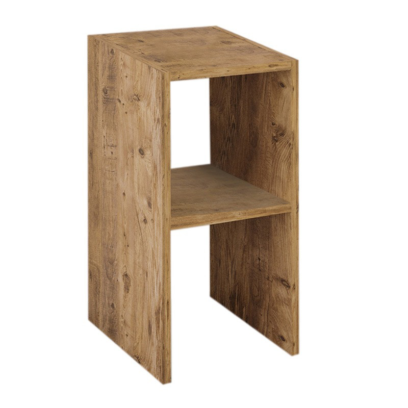 321-000116 Κομοδίνο Deseo pakoworld σε oak απόχρωση 30x30x60εκ